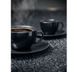 Чашка для кофе с блюдцем RAK Karbon 80 мл черные