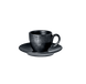 Чашка для кави з блюдцем RAK Karbon 80 мл чорні
