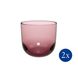 Набор из 2 стаканов для воды Villeroy & Boch Like Glass Grape 280 мл розовый