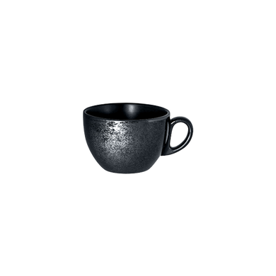 Чашка для кофе с блюдцем RAK Karbon 230 мл черные фото
