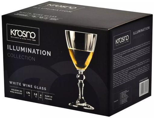 Набір келихів для білого вина Krosno Illumination 6 шт 170 мл фото