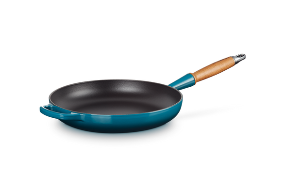 Сковорідка Le Creuset Signature 28 см з дерев'яною ручкою Rhone фото