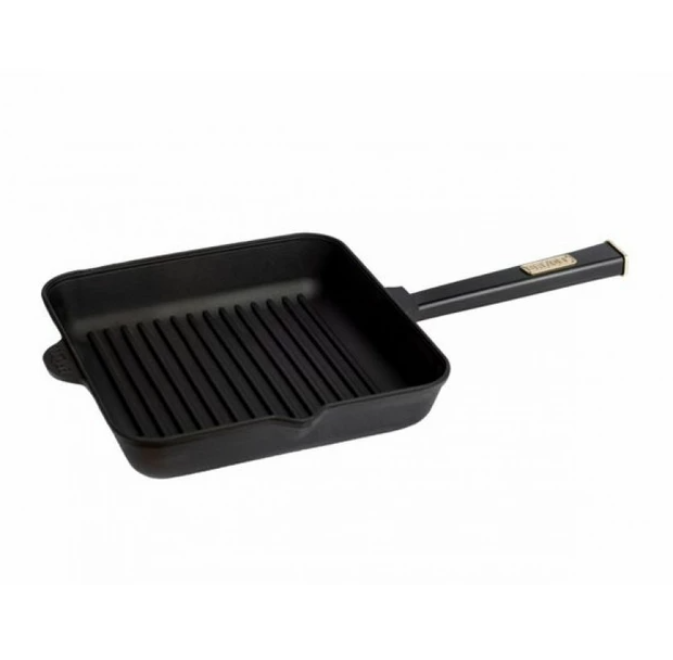 Сковорідка-гриль Brizoll Optima Black 26×26 см чавунна фото