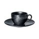 Чашка для кави з блюдцем RAK Karbon 230 мл чорні