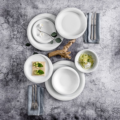 Набор из 4 обеденных тарелок Güral X-Tanbul 27 см белые фото