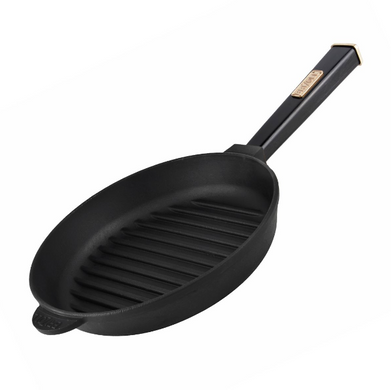 Сковорідка-гриль Brizoll Optima Black 28 см чавунна фото