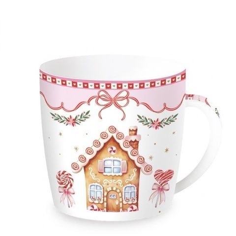 Чашка Easy Life Sweet Christmas 350 мл розовая фото