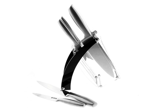 Набор из 8 ножей Vinzer Razor, серый фото