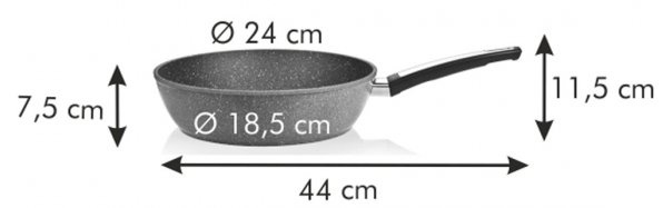 Сковорідка Tescoma i-Premium Stone 24 см глибока антипригарна фото