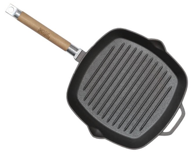 Сковорідка-гриль Біол 24х24 см чавунна фото