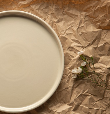 Тарелка обеденная Dovbysh Porcelain NOVA Biege 32 см бежевая фото