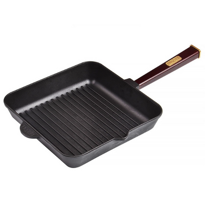 Сковорідка-гриль Brizoll Optima Bordo 28×28 см чавунна фото