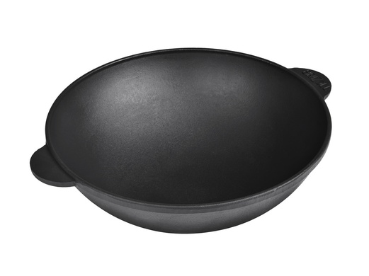 Сковорідка з кришкою Brizoll WOK чавунна 30 см фото