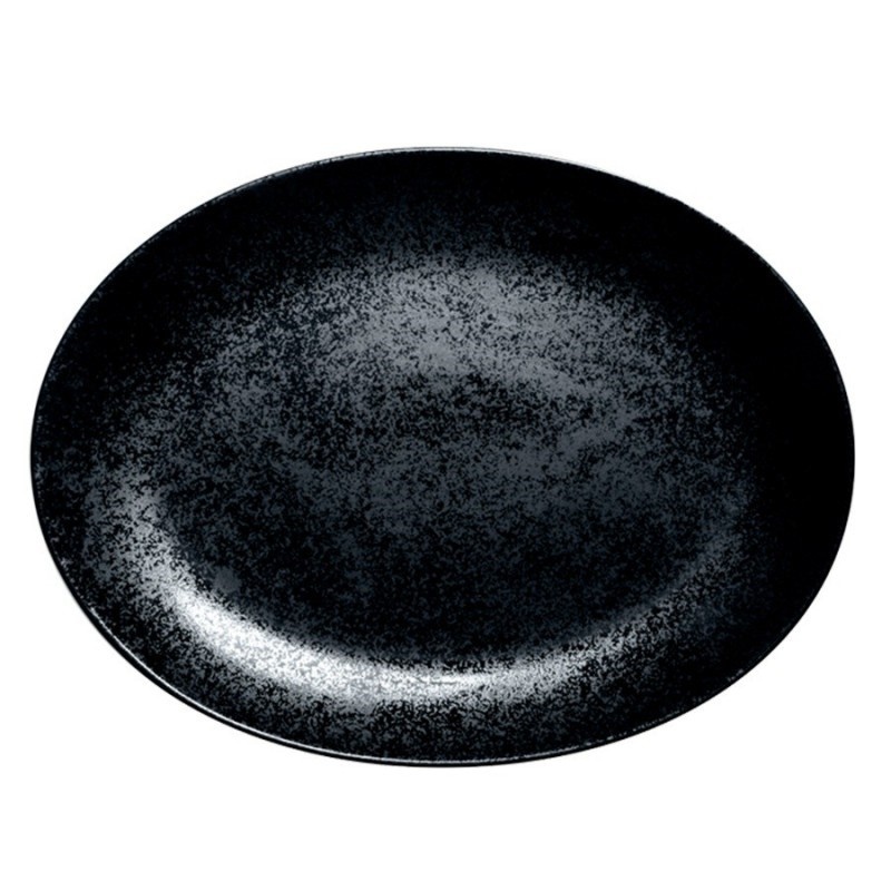 Блюдо овальне RAK Karbon 32X23 см чорне фото