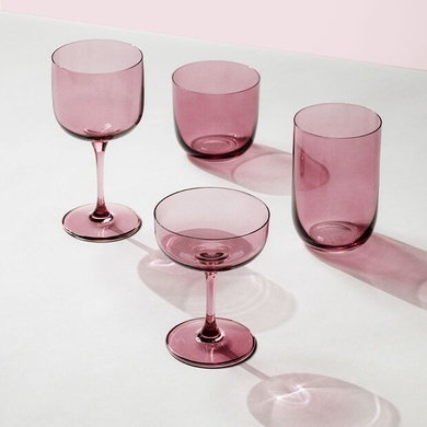 Набор из 2 стаканов для воды Villeroy & Boch Like Glass Grape 385 мл розовый фото