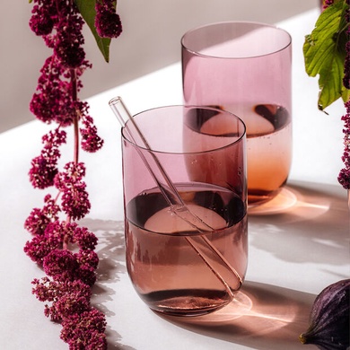 Набор из 2 стаканов для воды Villeroy & Boch Like Glass Grape 385 мл розовый фото
