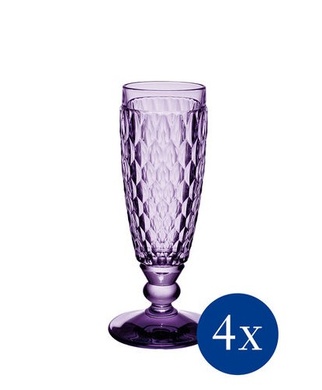 Набір із 4 келихів для шампанського 120 мл Villeroy & Boch Bicchieri Boston фіолетовий фото