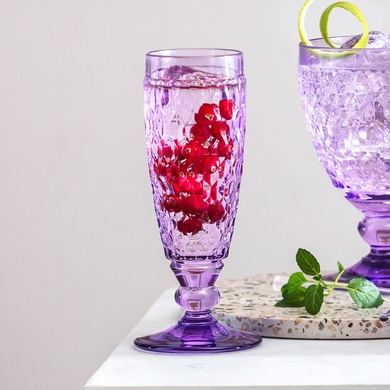 Набор из 4 бокалов для шампанского 120 мл Villeroy & Boch Bicchieri Boston фиолетовый фото