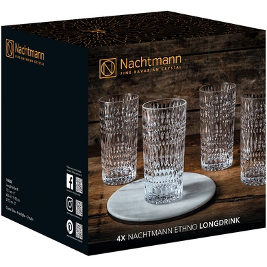 Набір із 4 склянок для напоїв Nachtmann Ethno 434 мл фото