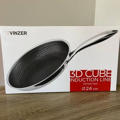 Сковорідка &Oslash; 24 cм Vinzer 3D Cube Induction кругла фото