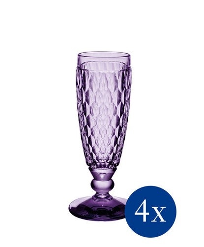 Набор из 4 бокалов для шампанского 120 мл Villeroy & Boch Bicchieri Boston фиолетовый фото