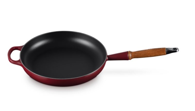 Сковорідка Le Creuset Signature 28 см з дерев'яною ручкою Rhone фото