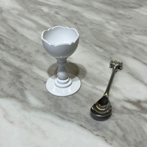 Підставка для яйця з ложкою Alessi Dressed 8,2 см фото
