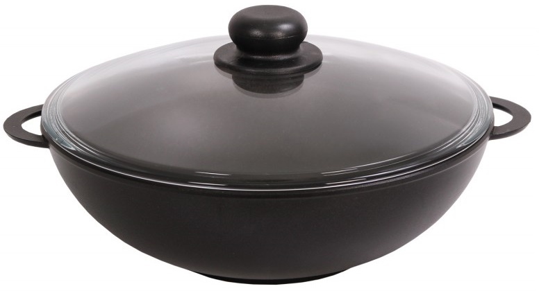 Сковорідка Біол Вок 30 см антипригарна з кришкою фото