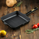 Сковорідка-гриль Brizoll Optima Black 28х28 см чавунна