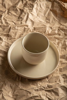 Набір із 6 стаканів для кави Dovbysh Porcelain NOVA Biege 250 мл фото