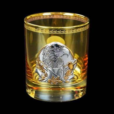 Набор стаканов для виски Boss Crystal Leader Gold с серебряными, золотыми и платиновыми накладками фото