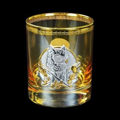 Набор стаканов для виски Boss Crystal Leader Gold с серебряными, золотыми и платиновыми накладками фото