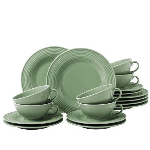 Столовий сервіз Seltmann Beat Color Glaze 18 предметів 6 персон зелений фото