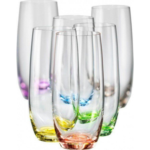 Набір з 6 склянок Bohemia Rainbow 350 мл фото