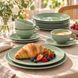 Столовий сервіз Seltmann Beat Color Glaze 18 предметів 6 персон зелений