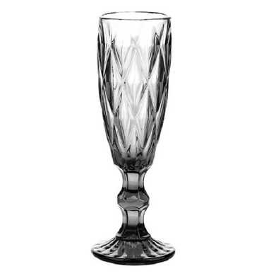 Набор бокалов для шампанского Helios "Кристалл" 6 шт. 150 мл, цветное стекло фото