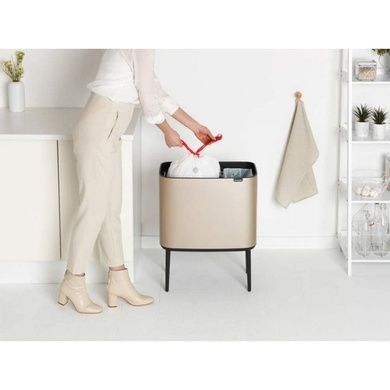 Бак для мусора Brabantia Pedal Bin 11+23 л бежевый фото