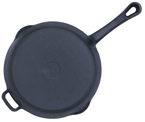 Сковорідка-гриль Біол 24 см чавунна кругла фото