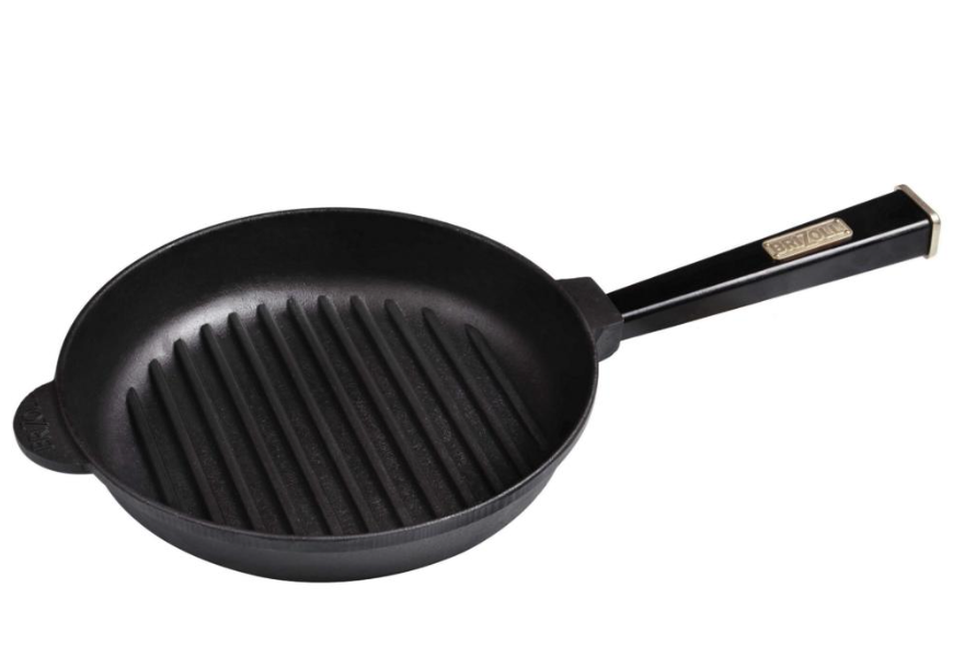 Сковорідка-гриль Brizoll Optima Black 26 см чавунна фото