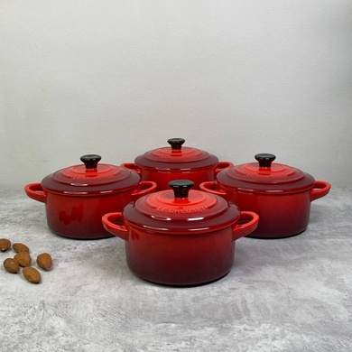 Набір із 4 порційних форм для запікання Le Creuset 250 мл Cerise фото