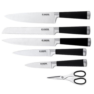Набір ножів Vinzer Falcon 7 предметів сірий фото