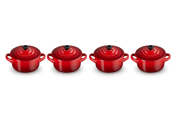 Набір із 4 порційних форм для запікання Le Creuset 250 мл червоний фото