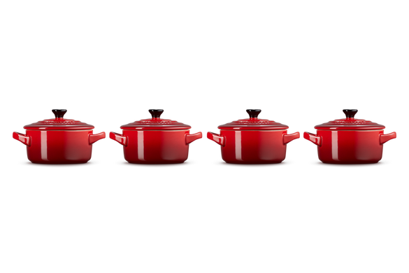 Набір із 4 порційних форм для запікання Le Creuset 250 мл червоний фото