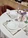 Набір із 2 сервірувальних серветок Le Gourmet 43x34 см молочні з бордовою каймою