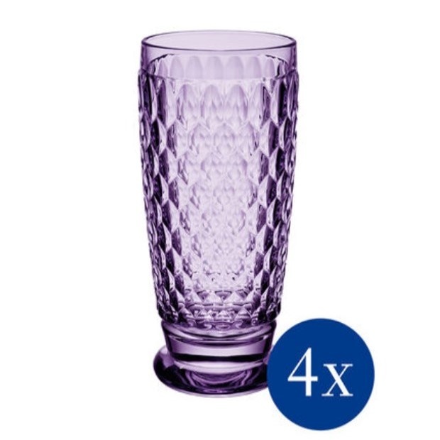 Набір із 4 склянок для води Villeroy & Boch Bicchieri Boston 400 мл фіолетовий фото