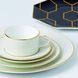 Тарілка десертна Wedgwood Gio Gold 23 см чорна