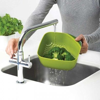 Друшляк Joseph Joseph Square Colander 19,1x20,5x11,4 см зелений фото