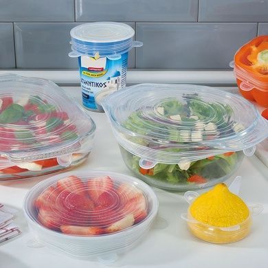 Набір із 6 універсальних кришок K&uuml;chenprofi Prepare силіконовий фото