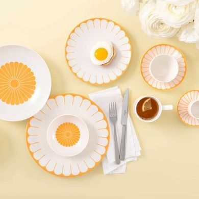 Тарілка десертна Villeroy & Boch Fleur 21,2 см помаранчева фото