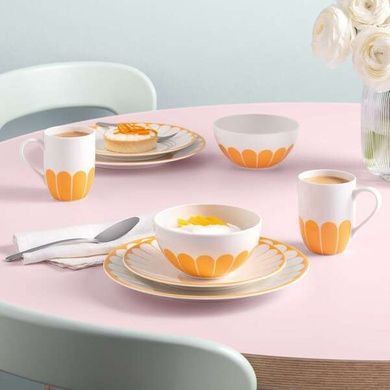 Тарілка десертна Villeroy & Boch Fleur 21,2 см помаранчева фото